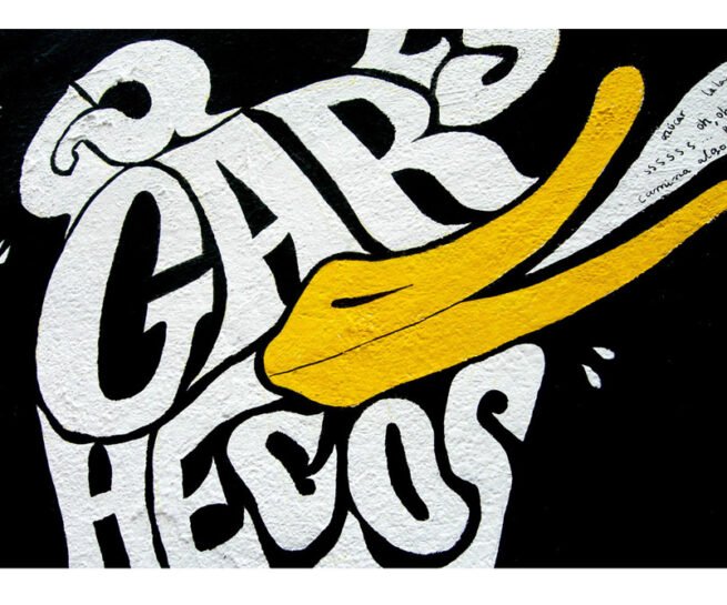 Detail from Lugares hechos de silencio, mural in Tokyo commissioned by Design Festa Gallery