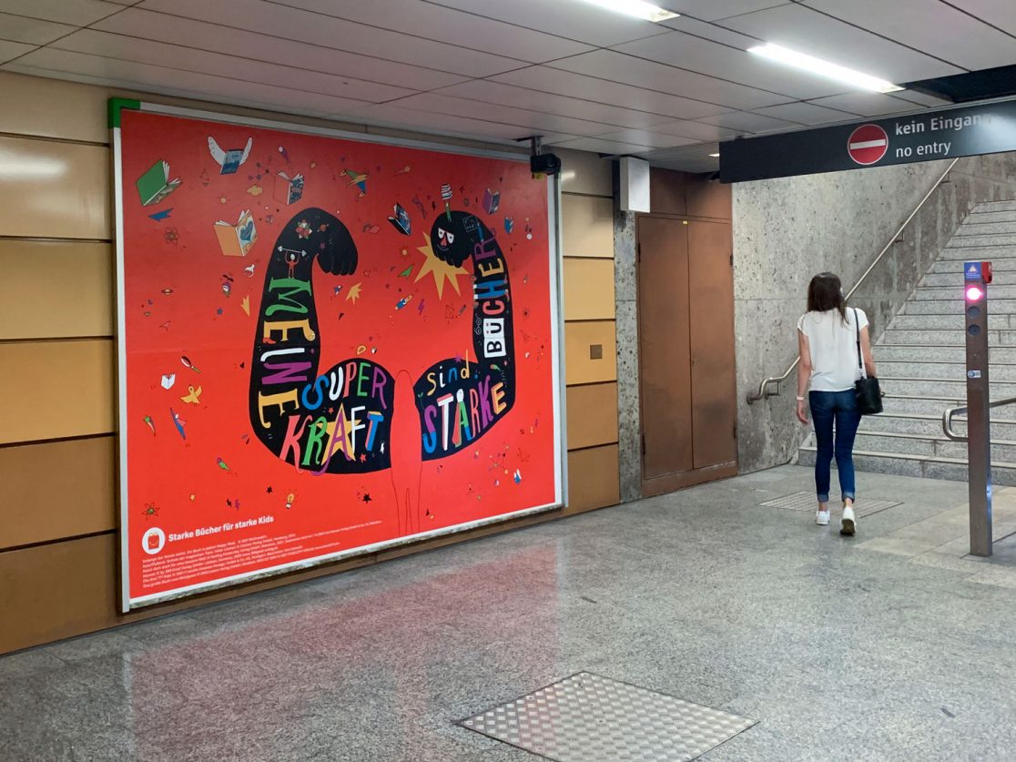 McDonalds HappyMeal strong arms illustration - underground billboard