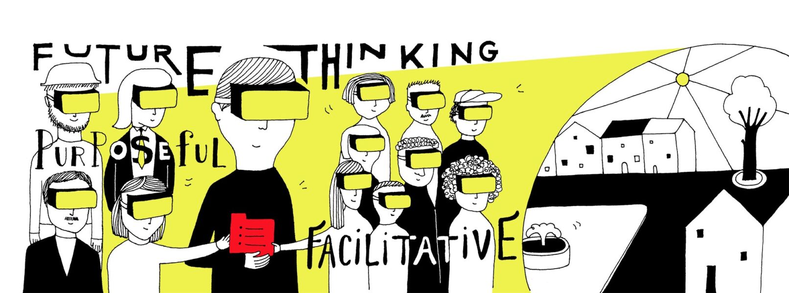 AI Workshop illustration in planning, for the Design Council