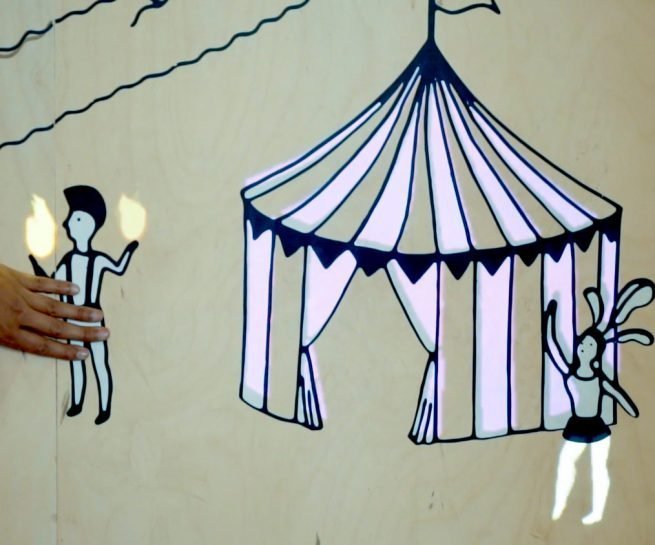 Circus illustration for We the Curious Bristol