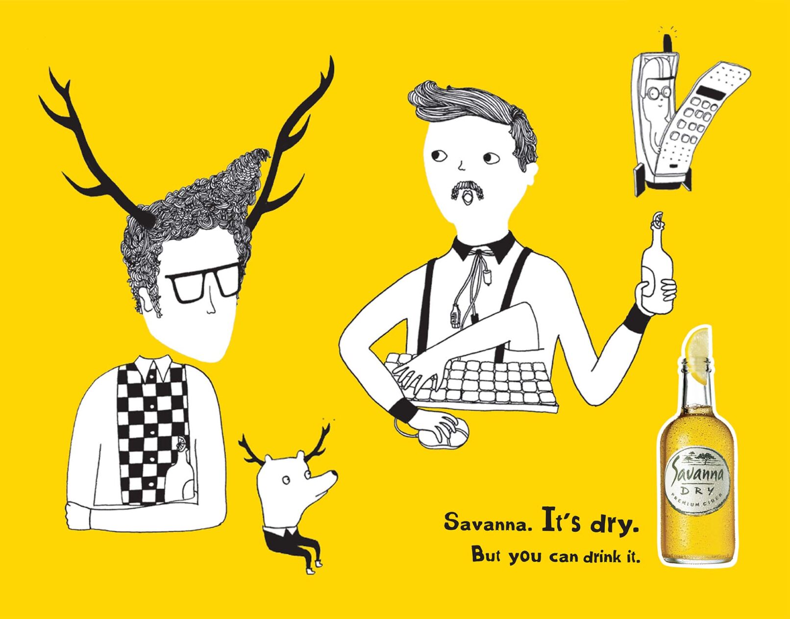 Illustrations, Savanna Cider advert for UK launch