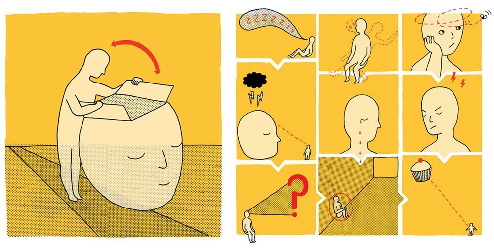 Mindfulness meditation illustrations for the Guardian