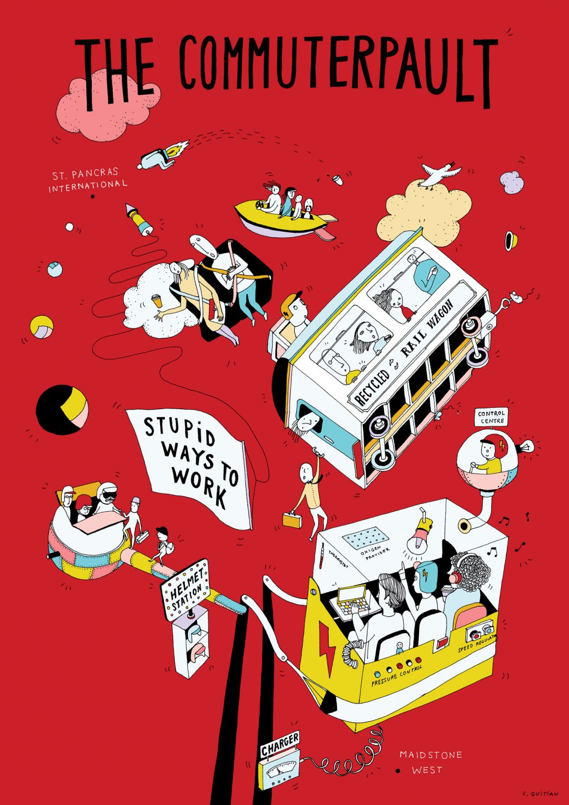 London transport illustration, the Commuterpault