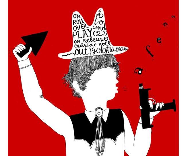 Graphic Cowboy illustration for Virgin Media - bronze prize Best of British illustration