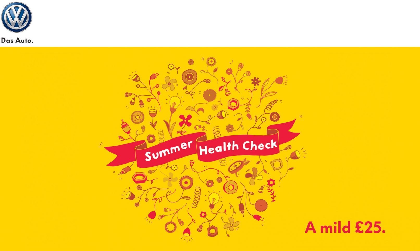 Volkswagen Summer campaign - Illustration of mechanical flowers