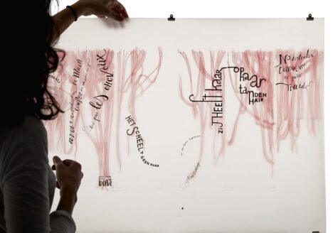 Original drawing for the mural created for AMC Hospital on the miracle of life,