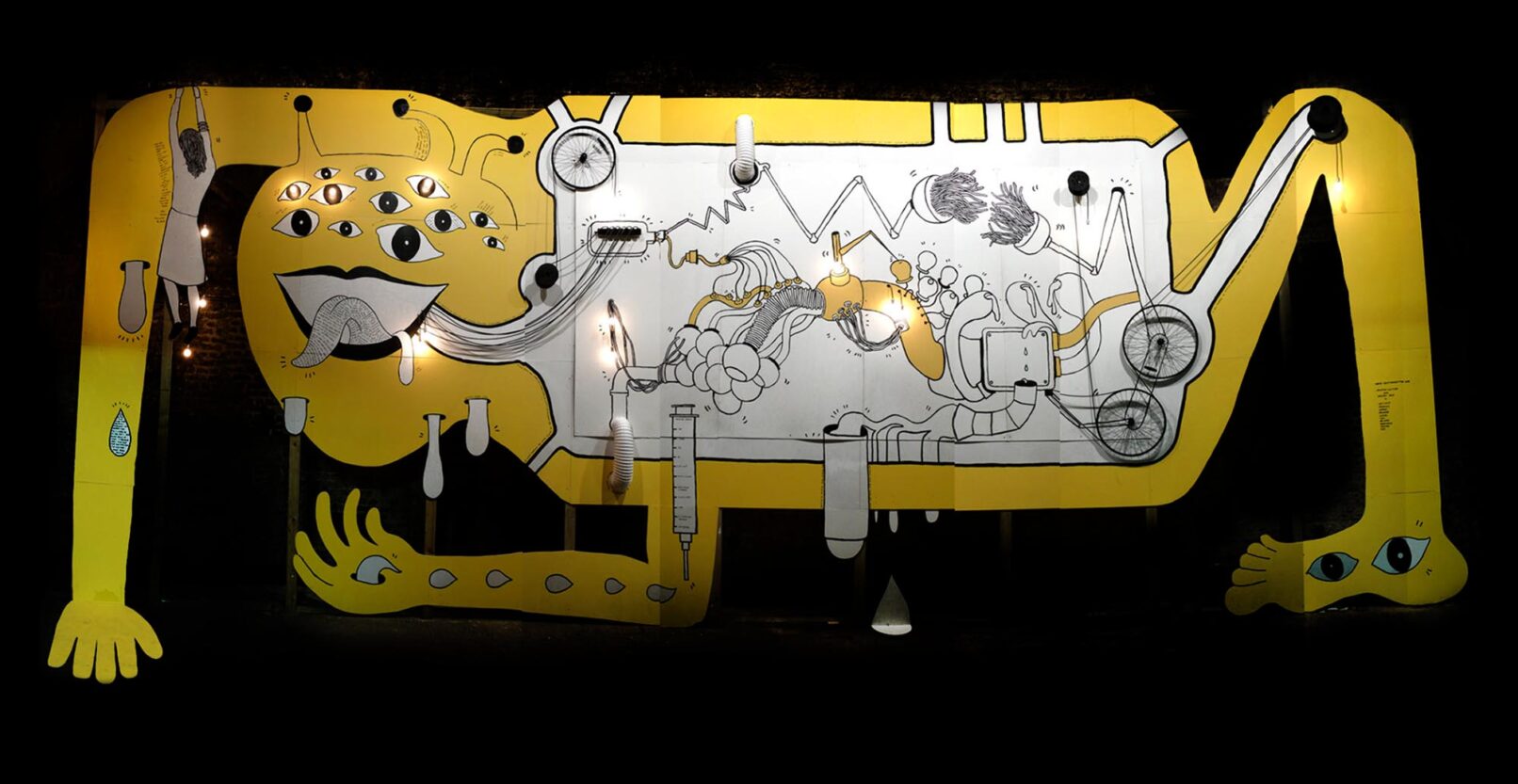 Eating Stories, 6 x 12 m installation on wood