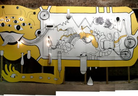 Eating Stories, 12 x 6 m art installation, Shunt Vaults, London