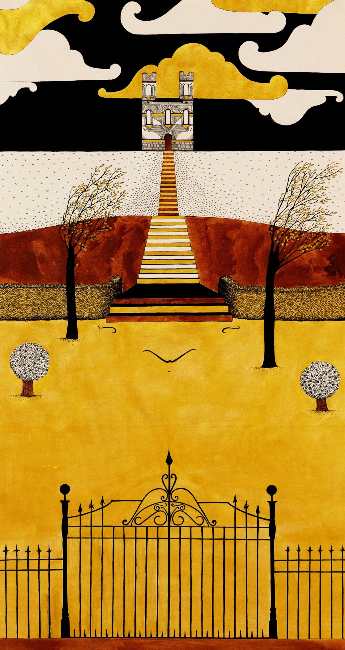 Ink drawing for the Victoria Revealed exhibition at Kensington Palace