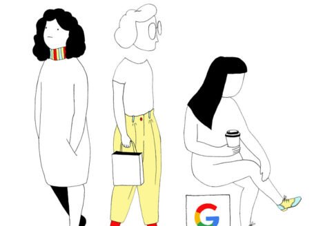 Characters designed for the new Google London HQ motion graphics, 3 women