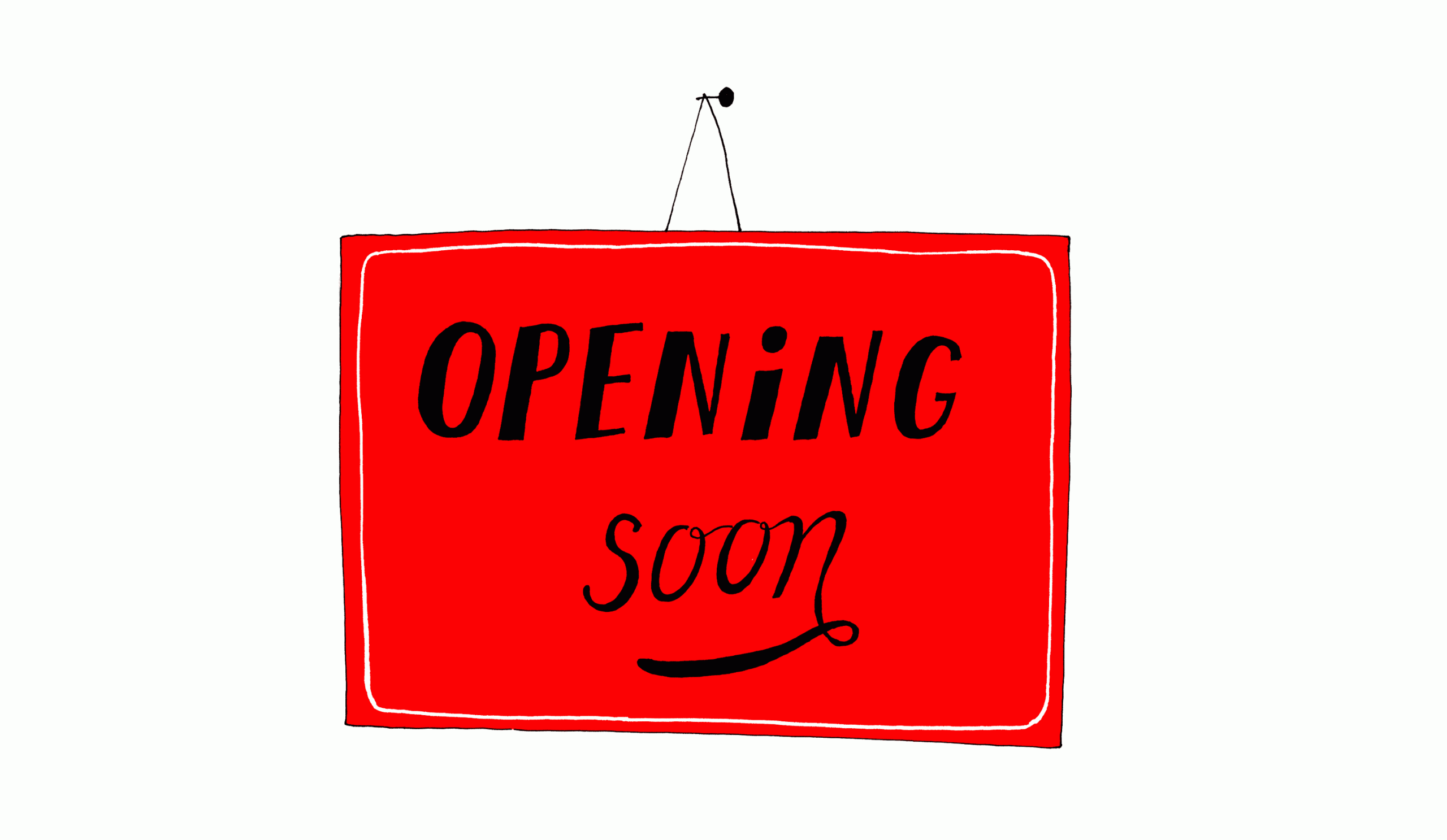 Openning soon sign for Cristina Guitian shop