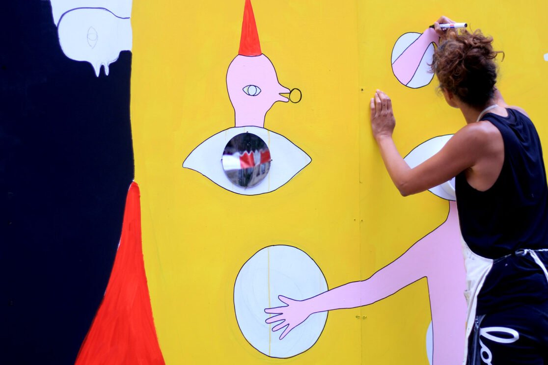 A New World - Whitecross Street Party 2021 - Cristina Reyes work in progress