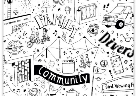 Illustration about Henderson’s city, capturing it’s essence, detail