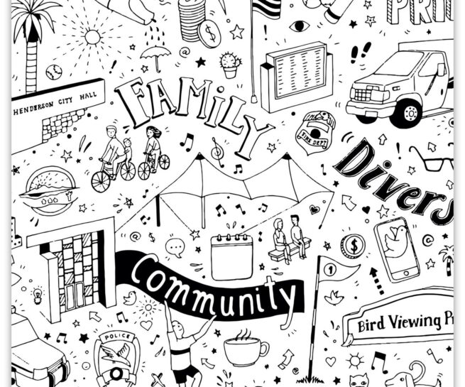 Illustration about Henderson’s city, capturing it’s essence, detail